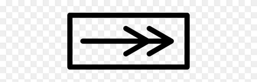 Right Arrow In A Rectangle Outline Vector - Right Arrow In A Rectangle Outline Vector #1510099