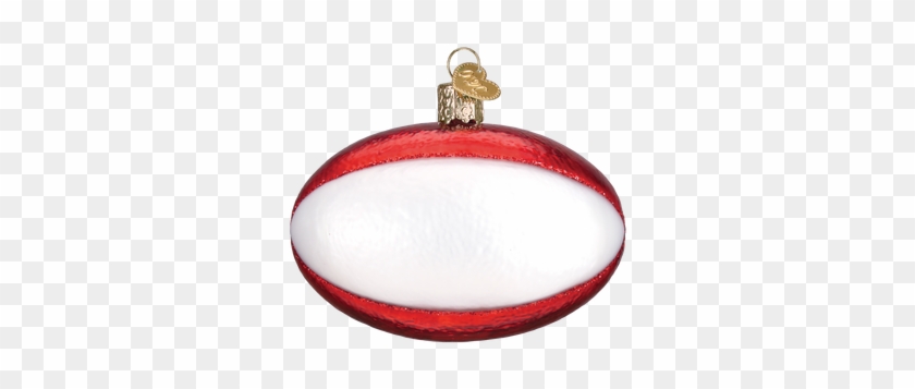 Rugby Ball Glass Ornament, 2 1/2\ - Rugby Ball Glass Ornament, 2 1/2\ #1510211