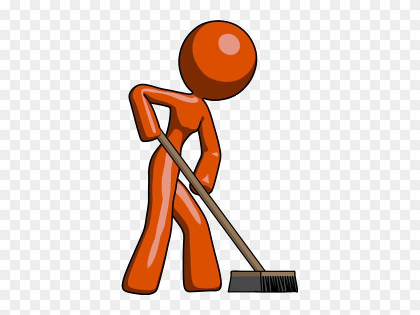 Orange Design Mascot Woman - Orange Design Mascot Woman #1510370