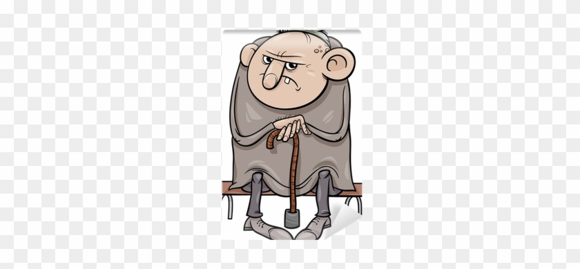 Grumpy Old Man Cartoon Illustration Wall Mural • Pixers® - Grumpy Old Man Cartoon Illustration Wall Mural • Pixers® #1513180