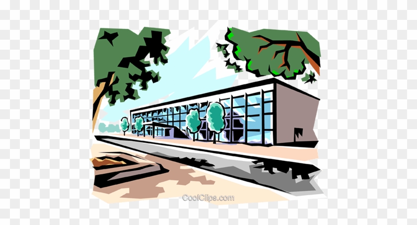 Office Building Royalty Free Vector Clip Art Illustration - Office Building Royalty Free Vector Clip Art Illustration #1513454