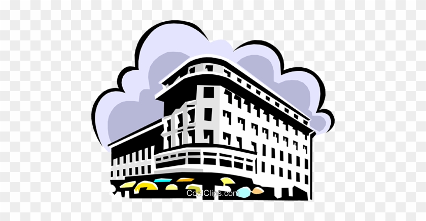Office Building Royalty Free Vector Clip Art Illustration - Office Building Royalty Free Vector Clip Art Illustration #1513457