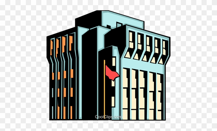Office Building Royalty Free Vector Clip Art Illustration - Office Building Royalty Free Vector Clip Art Illustration #1513461