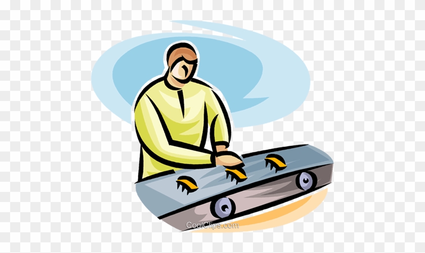 Assembly Line Royalty Free Vector Clip Art Illustration - Assembly Line Royalty Free Vector Clip Art Illustration #1513476
