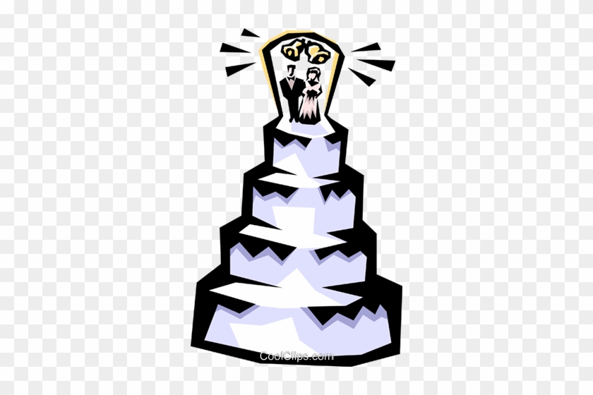Wedding Cake Royalty Free Vector Clip Art Illustration - Wedding Cake Royalty Free Vector Clip Art Illustration #1514701