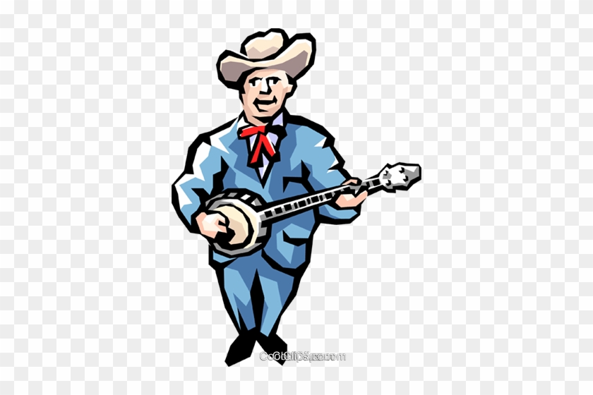 Banjo Player Royalty Free Vector Clip Art Illustration - Banjo Player Royalty Free Vector Clip Art Illustration #1515032