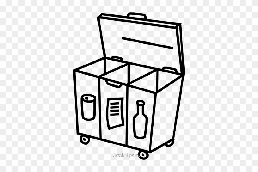 Recycle Bin Royalty Free Vector Clip Art Illustration - Recycle Bin Royalty Free Vector Clip Art Illustration #1515348