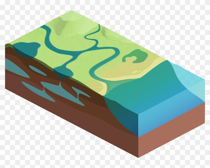 Water Cycle Illustration Including Only The Land And - Water Cycle Illustration Including Only The Land And #1515812