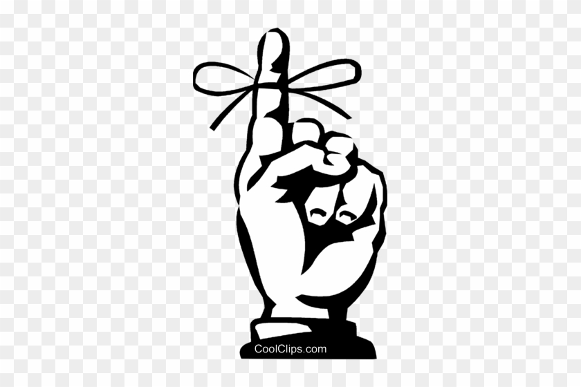 17 String Tied Around Finger Clip Art - 17 String Tied Around Finger Clip Art #1517888