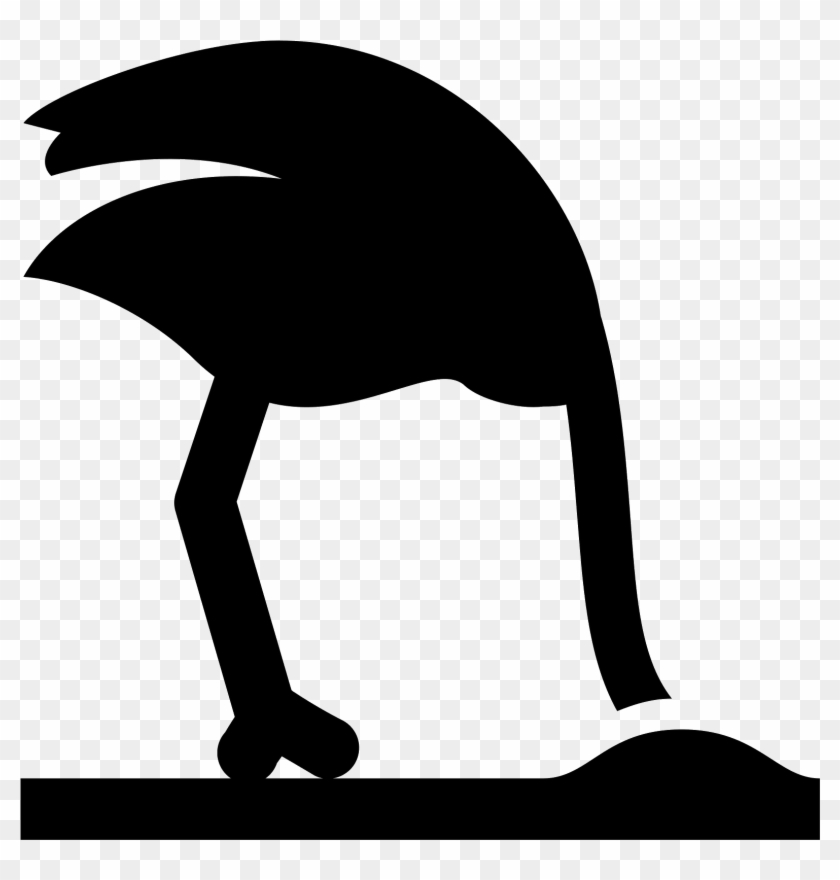 Clip Art Ostrich Head In Sand Image - Clip Art Ostrich Head In Sand Image #1518755