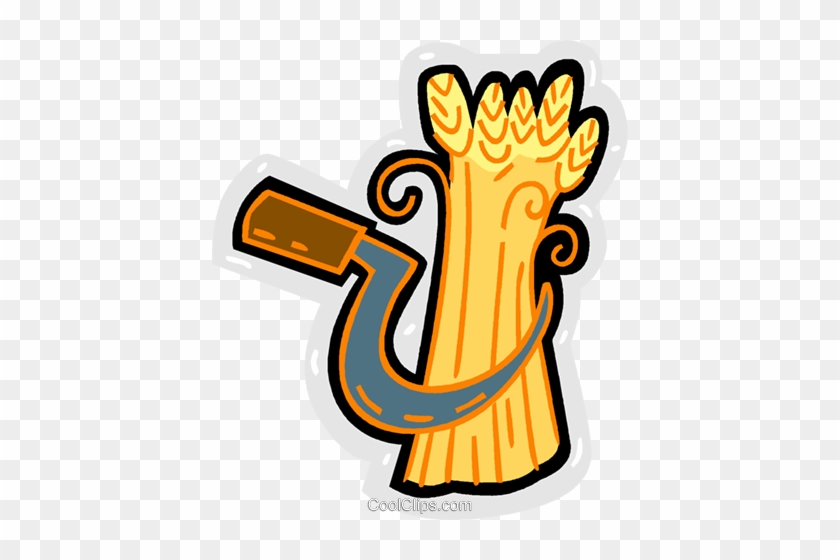Wheat Harvest Royalty Free Vector Clip Art Illustration - Wheat Harvest Royalty Free Vector Clip Art Illustration #1521378