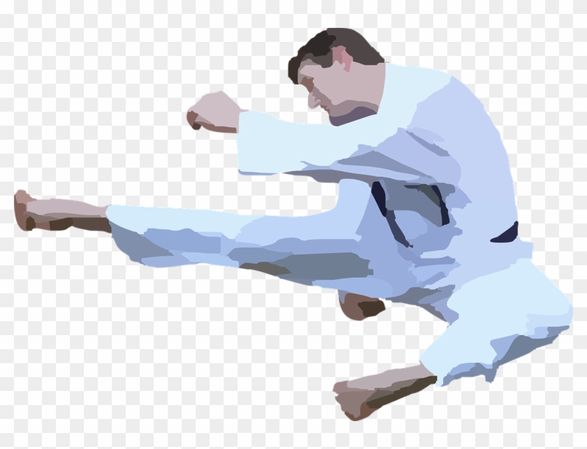 Karate Clipart Silhouette - Karate Clipart Silhouette #1523994