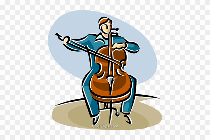 Cellist Royalty Free Vector Clip Art Illustration - Cellist Royalty Free Vector Clip Art Illustration #1524802
