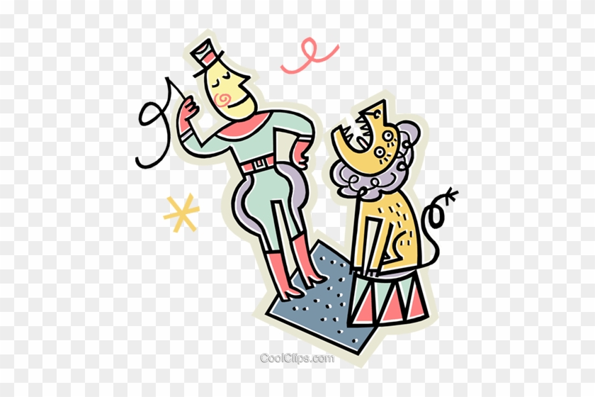 Lion Tamer Royalty Free Vector Clip Art Illustration - Lion Tamer Royalty Free Vector Clip Art Illustration #1524912