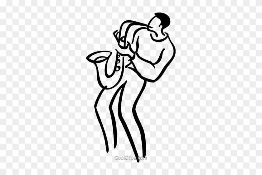 Saxophonist Royalty Free Vector Clip Art Illustration - Saxophonist Royalty Free Vector Clip Art Illustration #1525426