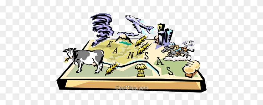 Kansas Vignette Map Royalty Free Vector Clip Art Illustration - Kansas Vignette Map Royalty Free Vector Clip Art Illustration #1525431