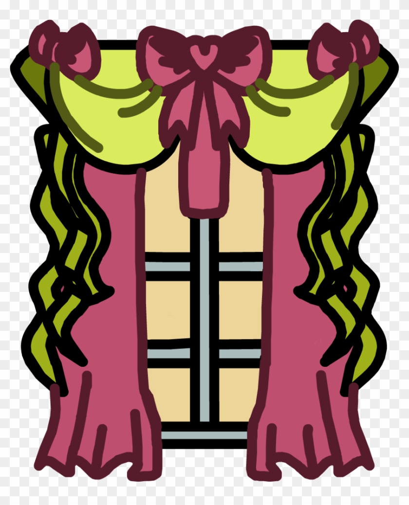 Curtain Clipart Pink Curtain - Curtain Clipart Pink Curtain #1525802