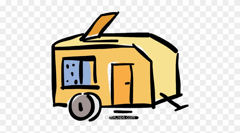 Camping Trailer Royalty Free Vector Clip Art Illustration - Camping Trailer Royalty Free Vector Clip Art Illustration #1527123