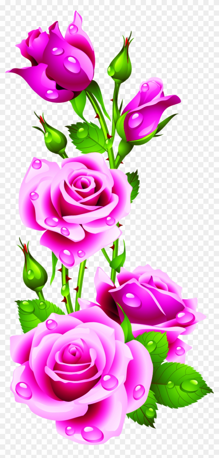 Pink Flowers Clip Art Drops Petals - Pink Flowers Clip Art Drops Petals #1527262