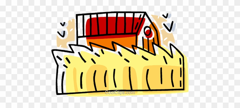 Wheat With A Barn In The Background Royalty Free Vector - Wheat With A Barn In The Background Royalty Free Vector #1530539