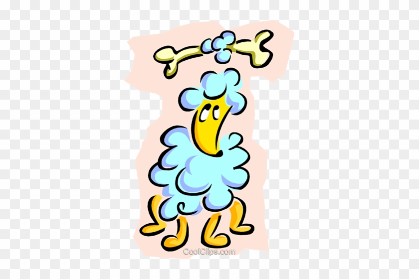French Poodle With A Bone Royalty Free Vector Clip - French Poodle With A Bone Royalty Free Vector Clip #1530709
