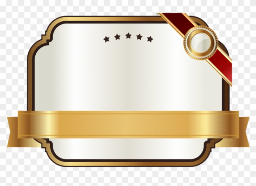 Free Png Download White Label With Gold Ribbon Clipart - Free Png Download White Label With Gold Ribbon Clipart #1530801