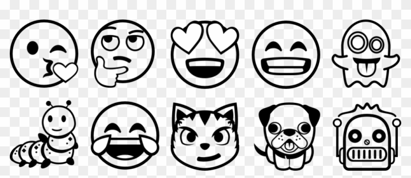 10 Emojis Zum Ausmalen Als Vorlage - Emojis Zum Ausmalen #237689