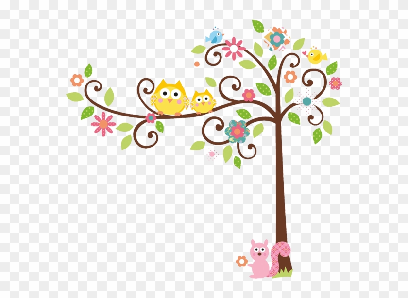 Arvore Com Corujinhas Fofas Moldes - Roommates Wall Decal Rmk1439slm Scroll Tree Megapacks #237859