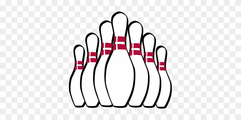 พิน, โบว์ลิ่ง, เจ็ด, เล่น, สีขาว, เกม - Bowling Pins Clip Art #238041