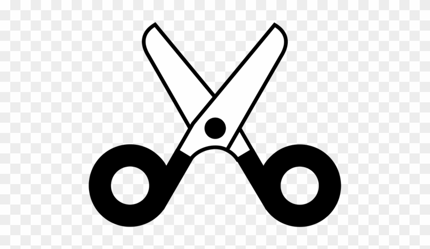 Hair Scissors Clipart - Scissors Black And White #238111
