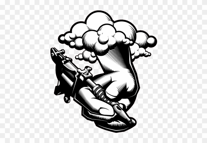 Artwork Image Of Tattoo Hand - Hand Tattoo Machine Vector #241089