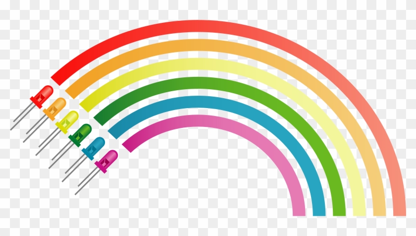 Red Free Light Emiting Diodes Rainbow - Red Free Light Emiting Diodes Rainbow #1531506