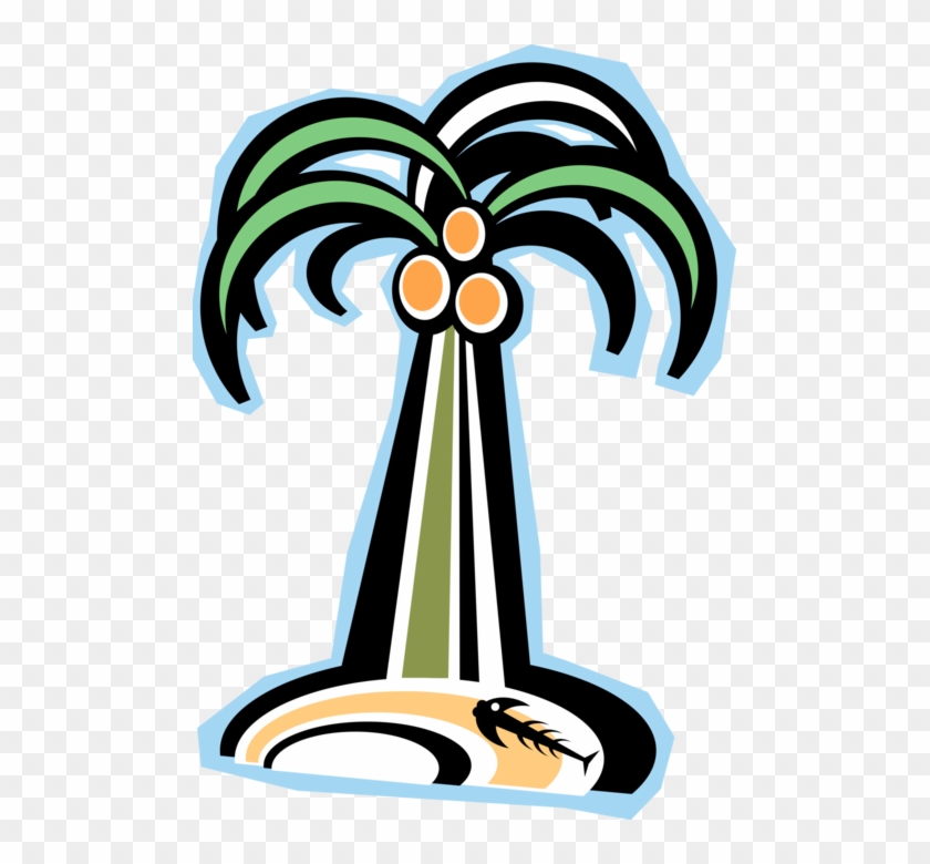 Palm Tree Royalty Free Vector Clip Art Illustration - Palm Tree Royalty Free Vector Clip Art Illustration #1531728