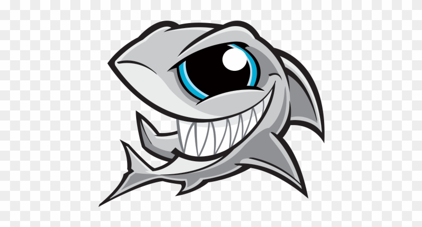 Printed Vinyl Angry Shark Smile - Printed Vinyl Angry Shark Smile #1532407