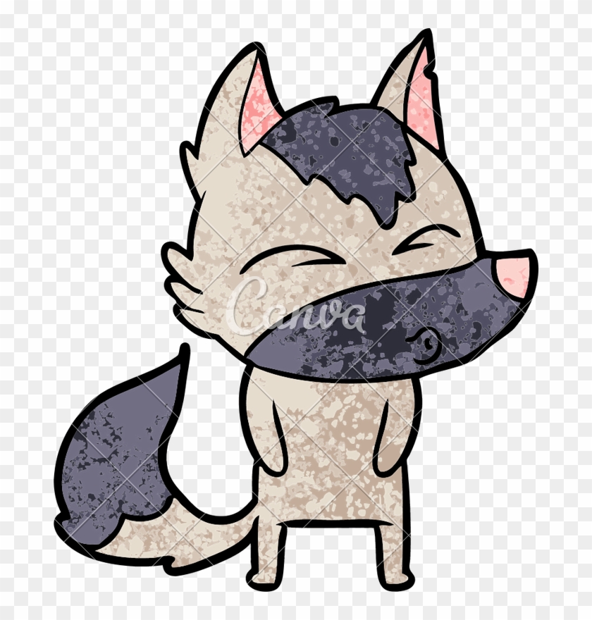Cartoon Wolf Pouting - Cartoon Wolf Pouting #1533670
