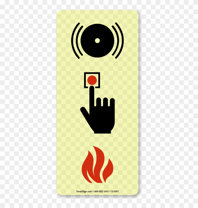 Manually Activated Alarm Initiating Device Sign - Manually Activated Alarm Initiating Device Sign #1536022
