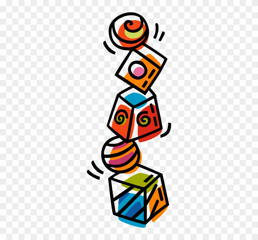 Vector Illustration Of Child's Play Toy Building Blocks - Vector Illustration Of Child's Play Toy Building Blocks #1538339