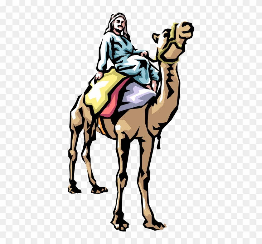 Vector Illustration Of Middle Eastern Beast Of Burden - Vector Illustration Of Middle Eastern Beast Of Burden #1538541