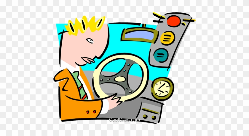 Driving Royalty Free Vector Clip Art Illustration - Driving Royalty Free Vector Clip Art Illustration #1539612