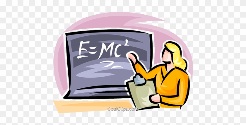Teacher Teaching Science Royalty Free Vector Clip Art - Teacher Teaching Science Royalty Free Vector Clip Art #1540235