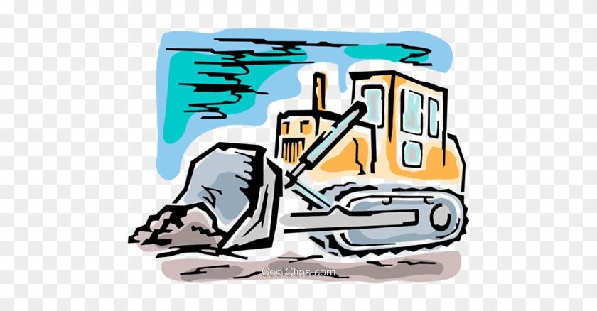 Bulldozers Royalty Free Vector Clip Art Illustration - Bulldozers Royalty Free Vector Clip Art Illustration #1540612