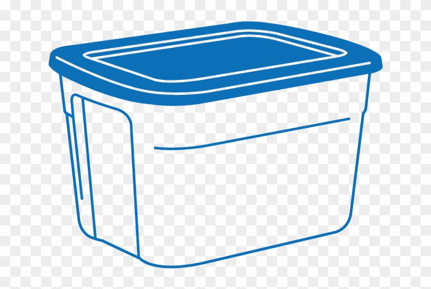Icon Of A Blue Plastic Tote - Icon Of A Blue Plastic Tote #1540707