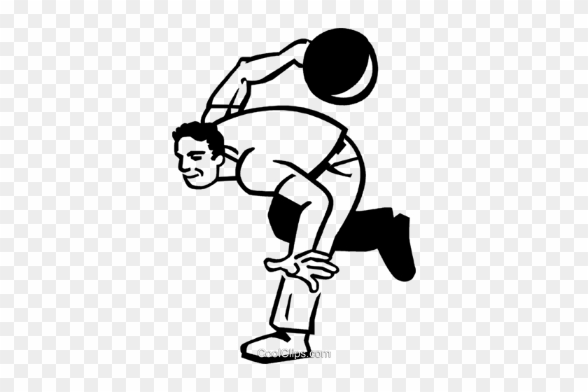 Man Bowling Royalty Free Vector Clip Art Illustration - Man Bowling Royalty Free Vector Clip Art Illustration #1541100