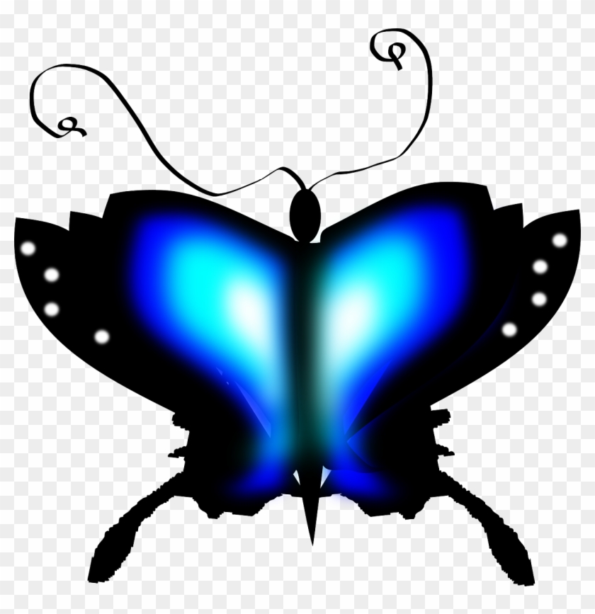 Butterfly Insect Blue Black Transparent Image - Butterfly Insect Blue Black Transparent Image #1541158
