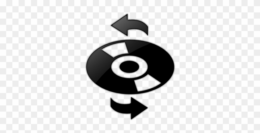Glossy Black Icon Media Cd Refresh Image Vector Clip - Glossy Black Icon Media Cd Refresh Image Vector Clip #1541400