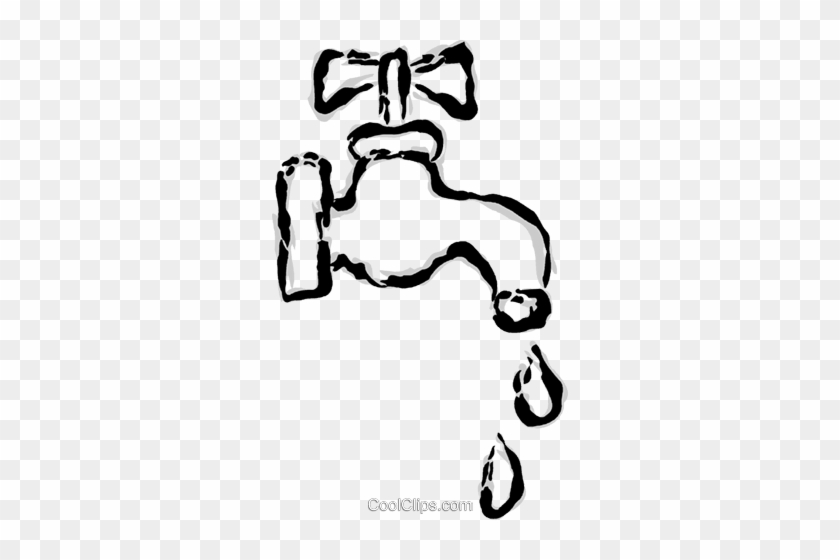 Leaky Faucet Royalty Free Vector Clip Art Illustration - Leaky Faucet Royalty Free Vector Clip Art Illustration #1542328