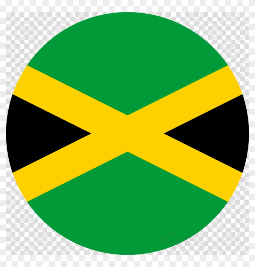 Jamaica Flag Round Clipart Flag Of Jamaica - Jamaica Flag Round Clipart Flag Of Jamaica #1543046