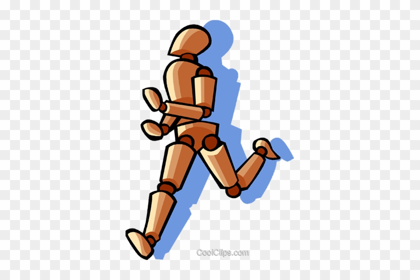 Man Running Royalty Free Vector Clip Art Illustration - Man Running Royalty Free Vector Clip Art Illustration #1544374