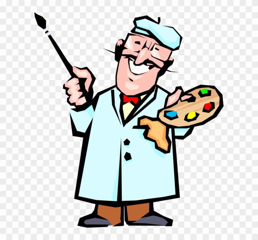 Vector Illustration Of Visual Fine Arts Artist Painter - Vector Illustration Of Visual Fine Arts Artist Painter #1546841