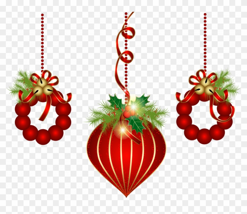 Transparent Red Christmas Ornaments Png Clipart - Transparent Red Christmas Ornaments Png Clipart #1549063